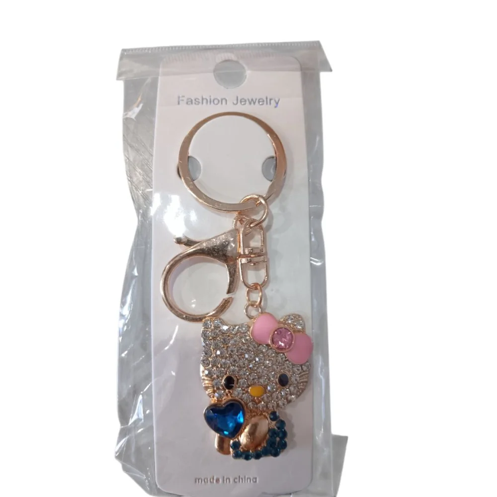 Hello Kitty Character Keychain Purse Charm in Dark Blue